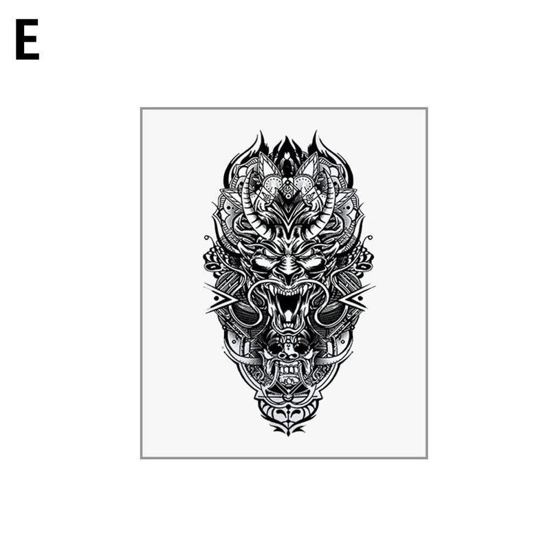 Juice herbal temporary tattoo stickers, Japanese traditional temporary tattoo stickers, waterproof, long-lasting, for men's arms, personalized, high-end, large-format floral designs.